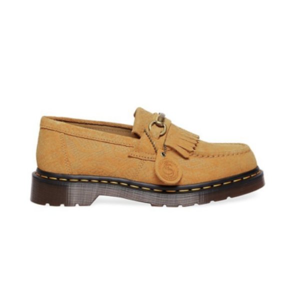 Dr. Martens ADRIAN SNAFFLE REPELLO EMBOSS SUEDE KILTIE LOAFERS MSRP$185